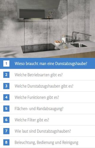Screenshot Bereich Dunstabzugshauben