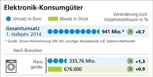 Elektronik-Konsumgüter Grafik mit Umsatz